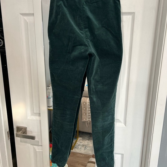 Karen Millen Forest Green High-Waisted Corduroy Slim Pants | US 4 | NWOT - Picture 3 of 5